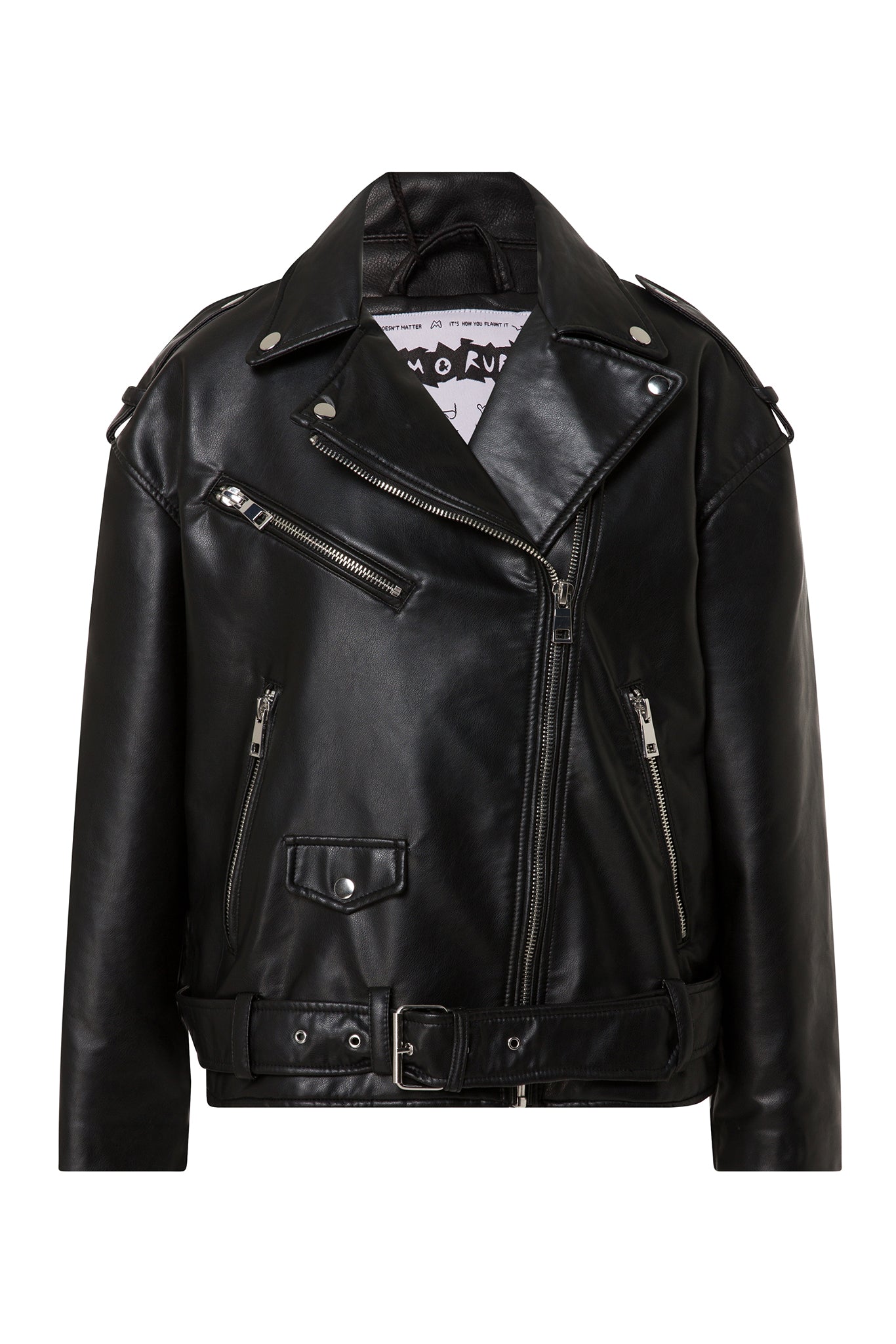 Ride or Die Branded Pleather Jacket