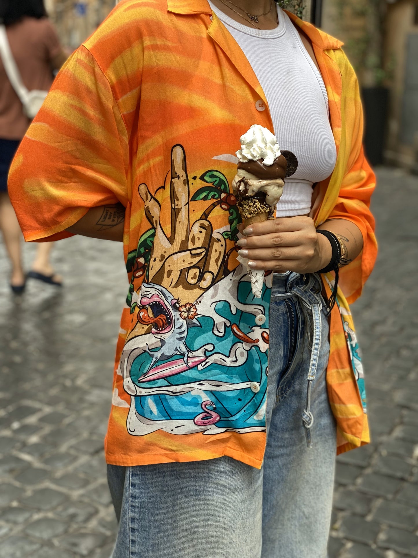 Orange Haze Hawiian Shirt