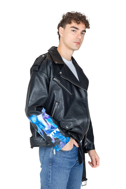 Ride or Die D on the Sleeve Pleather Jacket