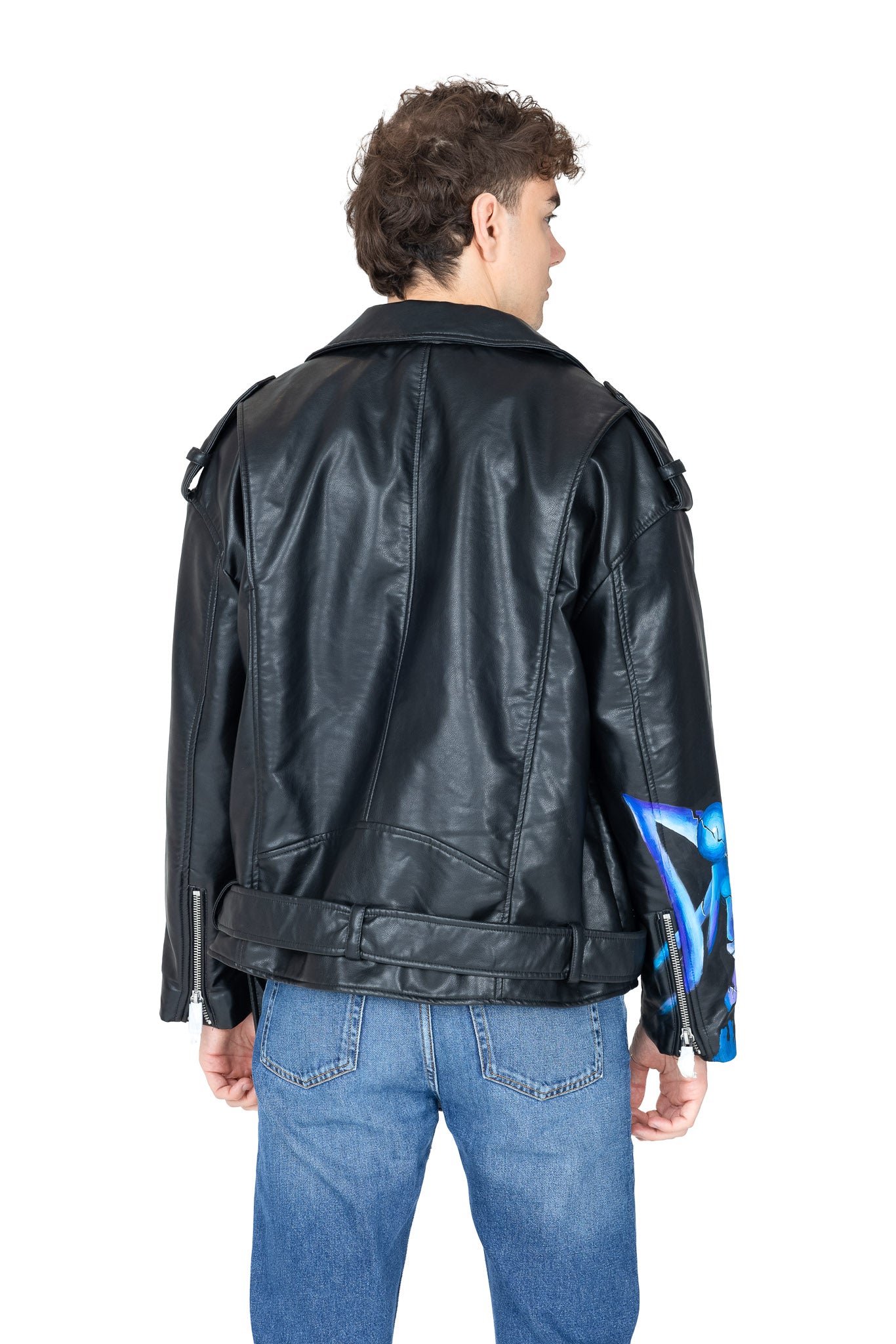 Ride or Die D on the Sleeve Pleather Jacket