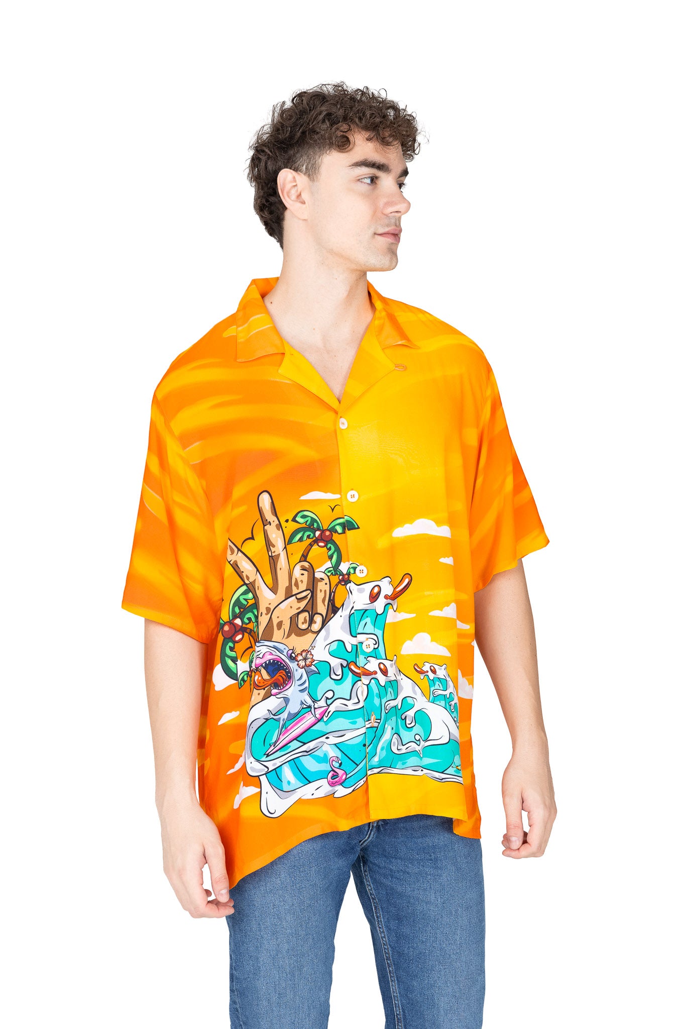 Orange Haze Hawaiian Shirt