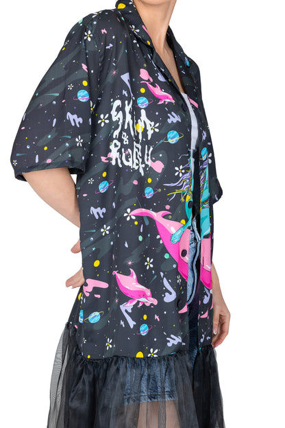 Sheer Bottoms Dolphin Surfer Dress-cover