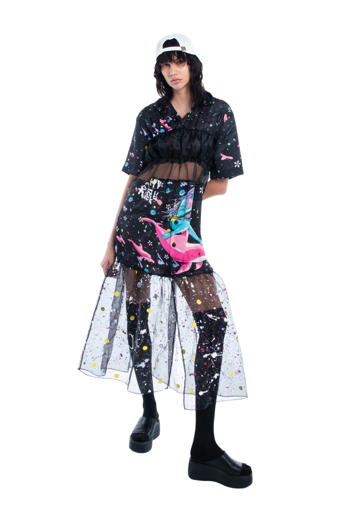 Drippy Dolphin Surfer Dress