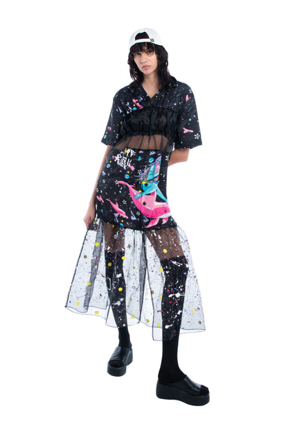 Drippy Dolphin Surfer Dress