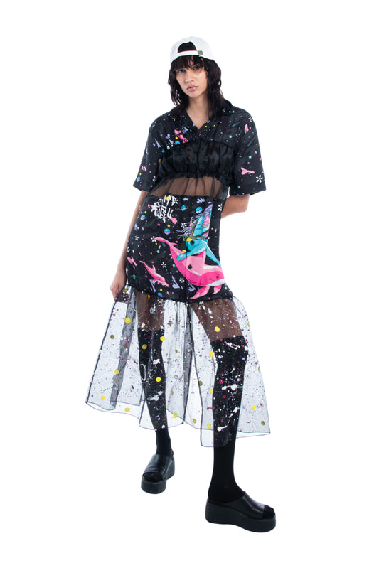 Drippy Dolphin Surfer Dress