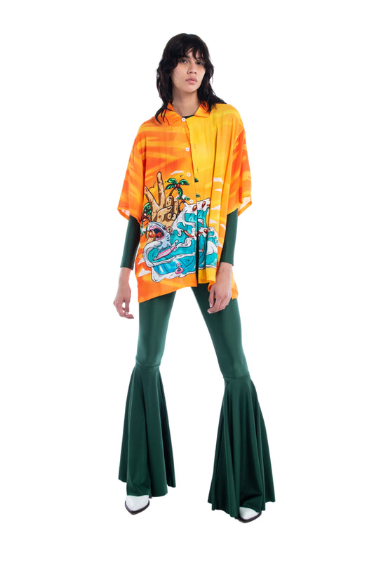 Orange Haze Hawiian Shirt
