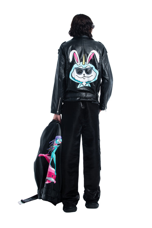 Ride or Die Bunny Pleather Jacket