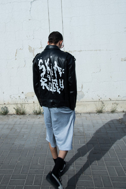 Ride or Die Branded Pleather Jacket