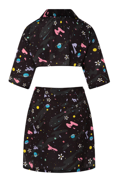 The Tease Dolphin Surfer Shirt Dress with Bralette