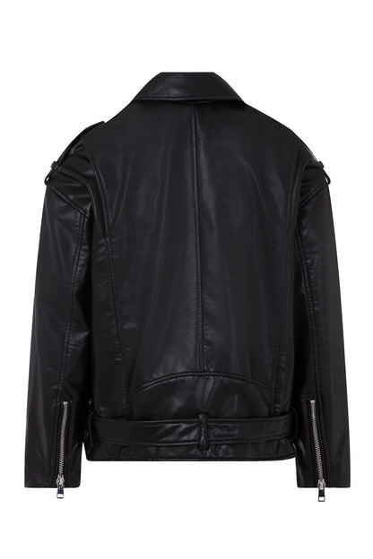 Ride or Die Demon on the Chest Pleather Jacket