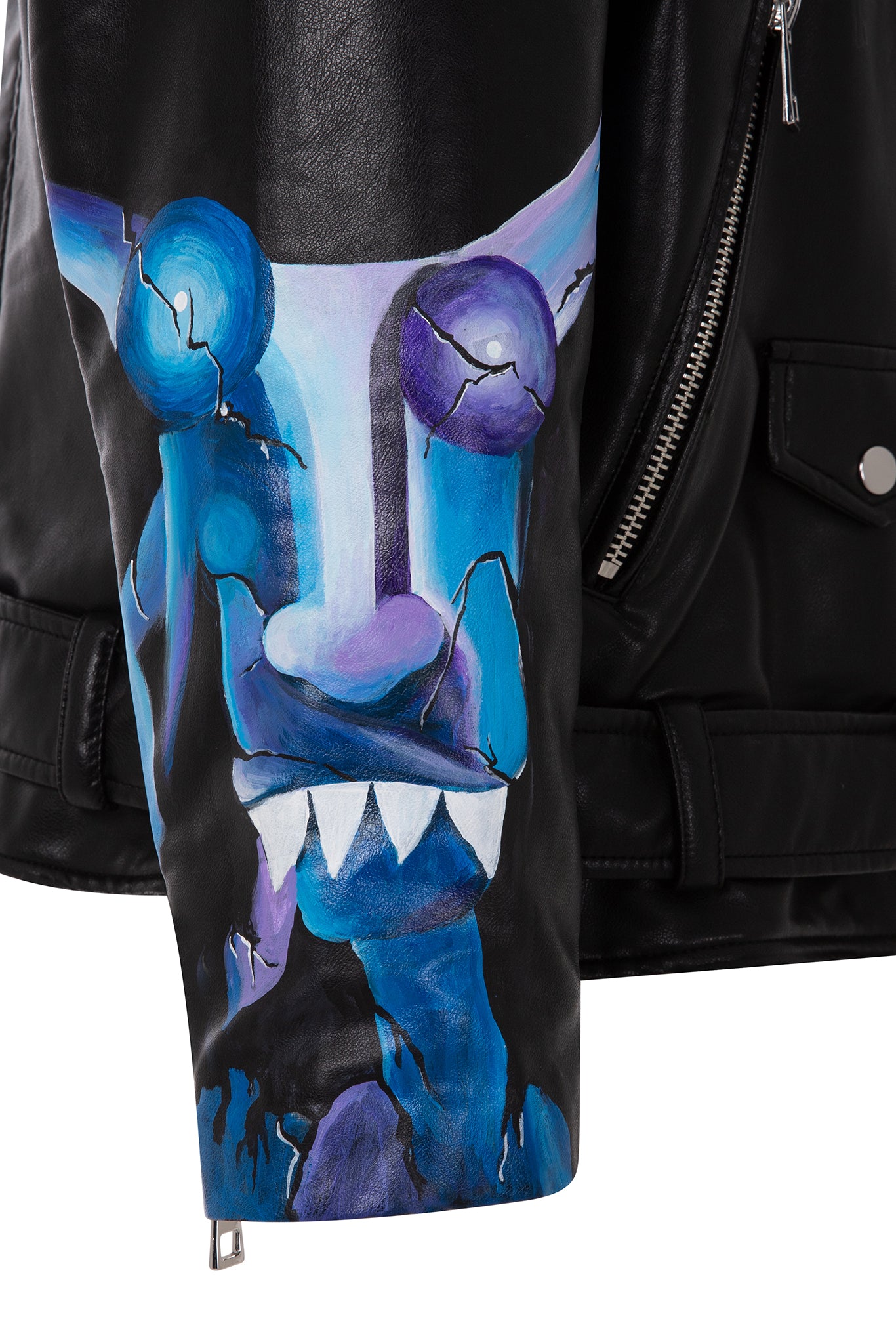 Ride or Die D on the Sleeve Pleather Jacket