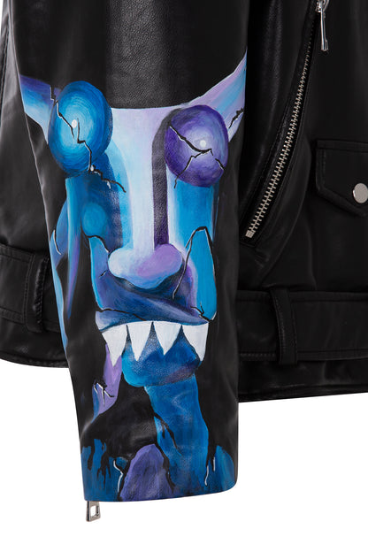 Ride or Die D on the Sleeve Pleather Jacket