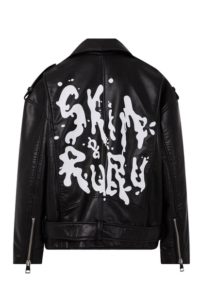 Ride or Die Branded Pleather Jacket