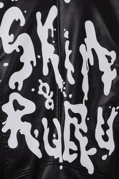 Ride or Die Branded Pleather Jacket