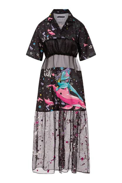 Drippy Dolphin Surfer Dress