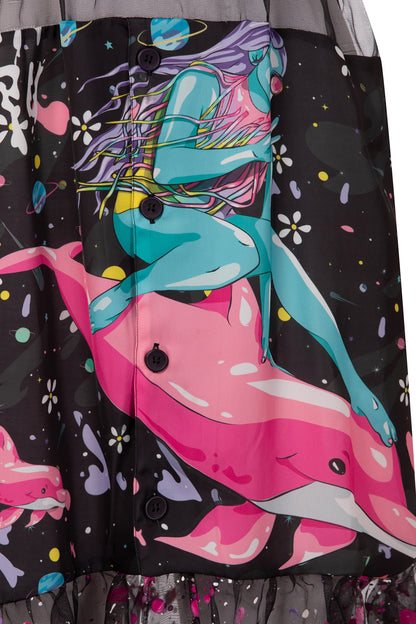Drippy Dolphin Surfer Dress