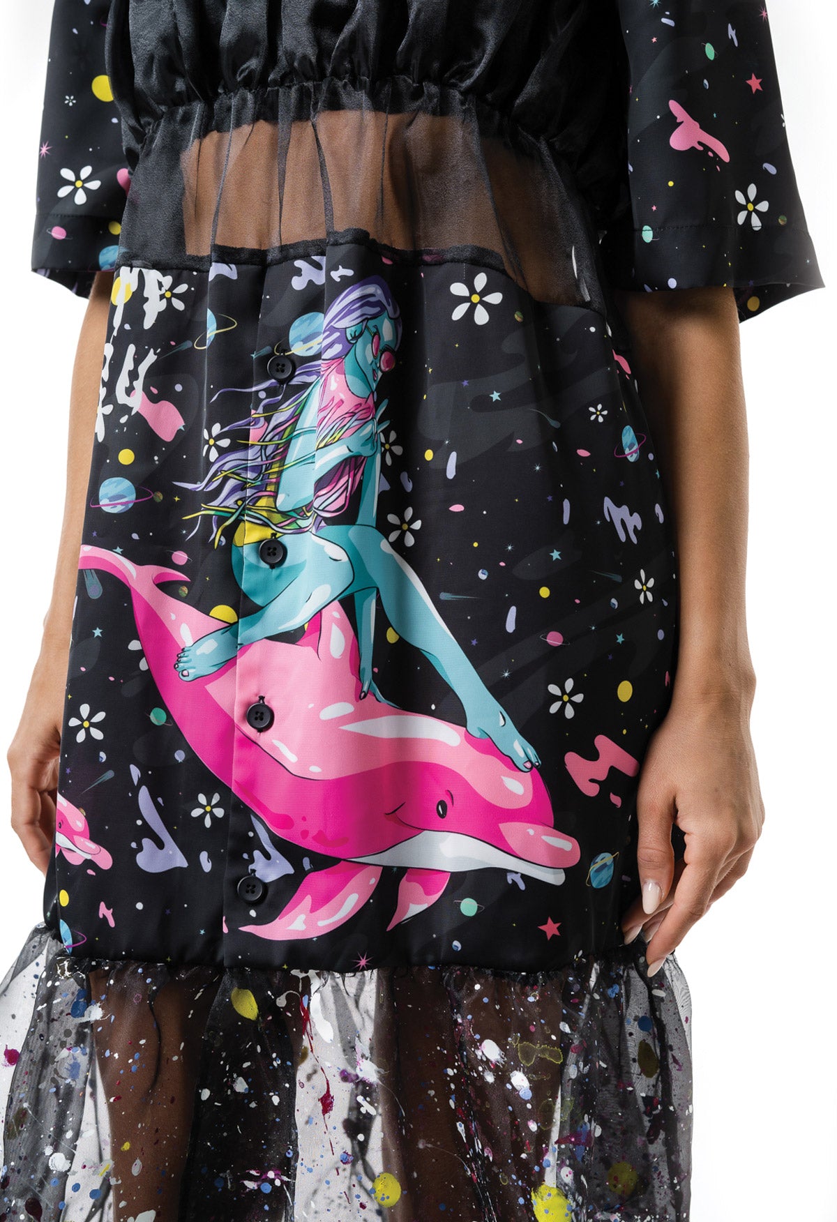 Drippy Dolphin Surfer Dress