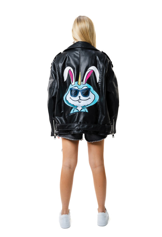 Ride or Die Bunny Pleather Jacket