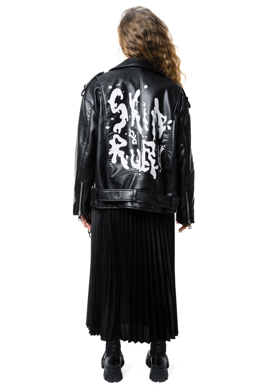 Ride or Die Branded Pleather Jacket